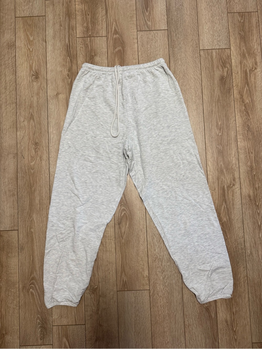 aerie Light Gray Sweatpants with Drawstring Waist